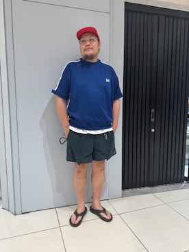 「アイテム（サンダル）」を使った、日下部氏さん（メンズ・180cm）の夏コーディネート
