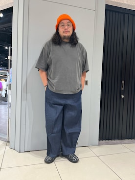「アイテム（サンダル）」を使った、日下部氏さん（メンズ・180cm）の夏コーディネート