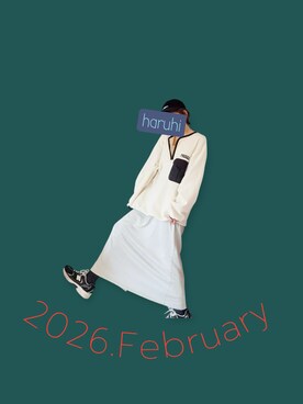 「ALTUS（アルタス）のアイテム（トップス、ホワイト系）」を使った、haruhiさん（レディース・157cm）の夏コーディネート