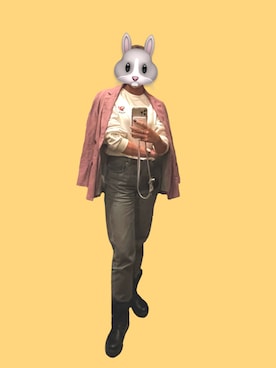 「162cm」｜「アイテム（ジャケット/アウター）」を使った、ごめす🐰さん（レディース・162cm）の秋コーディネート