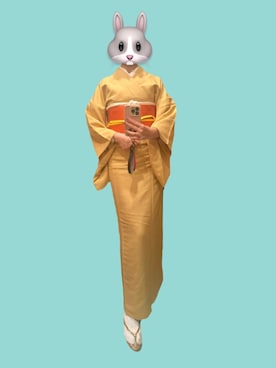 「着物」｜「アイテム（腕時計）」を使った、ごめす🐰さん（レディース・163cm）の秋コーディネート