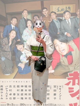 「着物」｜「アイテム（腕時計）」を使った、ごめす🐰さん（レディース・163cm）の秋コーディネート