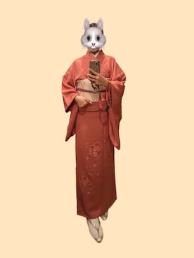 「着物」｜「アイテム（腕時計）」を使った、ごめす🐰さん（レディース・162cm）の春コーディネート