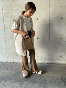 「ANEVER（アンエバー）のアイテム」を使った、megumiさん（レディース・152cm）の秋コーディネート