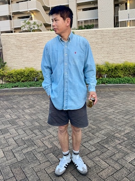 「KAVU（カブー）のアイテム」を使った、だか村さん（メンズ・169cm）の春コーディネート
