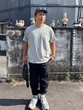 「アイテム（ボディバッグ/ウエストポーチ）」を使った、だか村さん（メンズ・169cm）の秋コーディネート