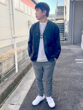 「アイテム（アクセサリー）」を使った、だか村さん（メンズ・169cm）の秋コーディネート