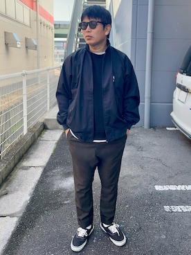 「CABANE de ZUCCa（カバンドズッカ）のアイテム」を使った、だか村さん（メンズ・169cm）の冬コーディネート