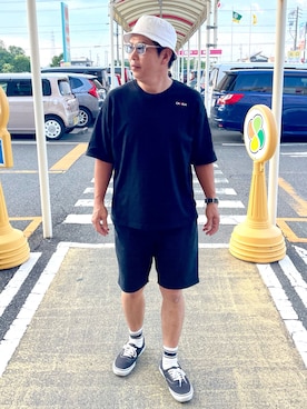 「バケットハット」｜だか村さん（メンズ・169cm）の夏コーディネート