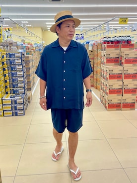 「アイテム（アナログ腕時計）」を使った、だか村さん（メンズ・169cm）の夏コーディネート