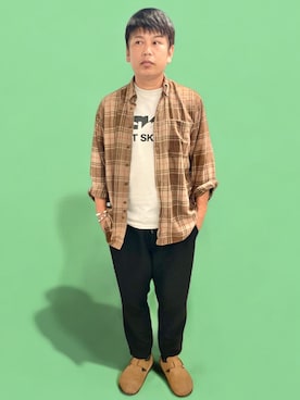 「アイテム（その他シューズ）」を使った、だか村さん（メンズ・169cm）の秋コーディネート