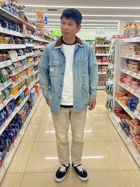 「Wrangler（ラングラー）のアイテム」を使った、だか村さん（メンズ・169cm）の春コーディネート