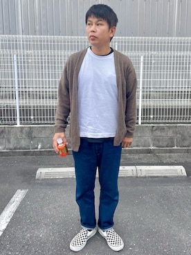 「アイテム（スリッポン）」を使った、だか村さん（メンズ・169cm）の秋コーディネート