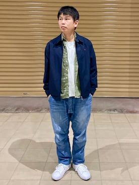 「BAYFLOW（ベイフロー）のアイテム（トップス）」を使った、だか村さん（メンズ・169cm）の春コーディネート