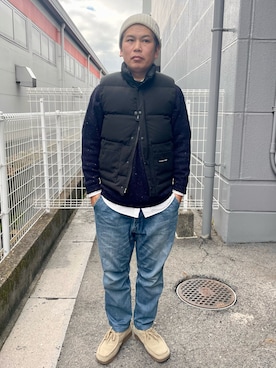 「coen（コーエン）のアイテム」を使った、だか村さん（メンズ・169cm）の冬コーディネート