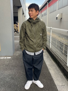 「アイテム（ナイロンジャケット）」を使った、だか村さん（メンズ・169cm）の秋コーディネート