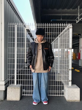 「AVIREX（アヴィレックス）のアイテム（カバーオール）」を使った、takuroさん（メンズ・163cm）の秋コーディネート