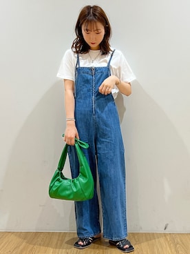 「AMERICAN HOLIC（アメリカンホリック）のアイテム（オールインワン・サロペット）」を使った、REINAさん（レディース・162cm）の夏コーディネート