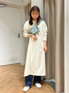 「パーカーワンピース」｜REINAさん（レディース・162cm）の春コーディネート
