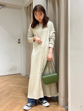デニムパンツを使った リブワンピース の人気ファッションコーディネート Wear