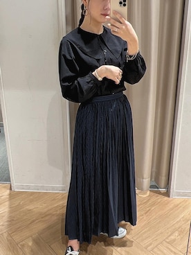 「カラーシャツ」｜REINAさん（レディース・162cm）の秋コーディネート