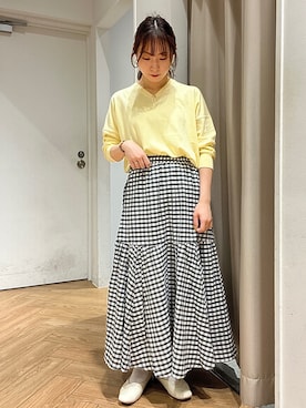 「チエック」｜REINAさん（レディース・162cm）の春コーディネート