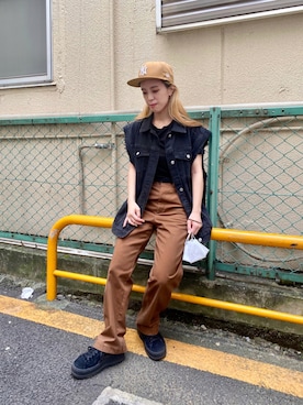 「PUMA」｜「アイテム（デニムジャケット）」を使った、i_am_otomeさん（レディース・153cm）の秋コーディネート