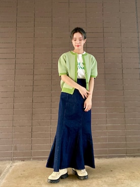 「SPINNS(スピンズ)のアイテム(バレッタ/ヘアクリップ)」を使った、i_am_otomeさん(レディース・153cm)の春コーディネート