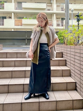 「SPINNS（スピンズ）のアイテム（ベスト）」を使った、i_am_otomeさん（レディース・153cm）の秋コーディネート