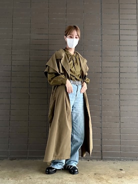 「Lull（ルル）のアイテム（その他アウター）」を使った、i_am_otomeさん（レディース・153cm）の秋コーディネート