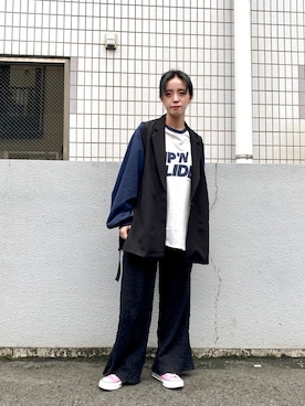 「SPINNS（スピンズ）のアイテム（ベスト）」を使った、i_am_otomeさん（レディース・153cm）の春コーディネート