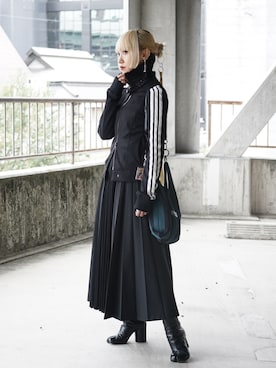 「Y-3(ワイスリー)のアイテム」を使った、MISUZUさん(レディース・150cm)の冬コーディネート