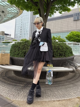 「ネクタイ」｜MISUZUさん（レディース・150cm）の春コーディネート