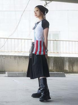 「アイテム（サングラス）」を使った、MISUZUさん（レディース・150cm）の夏コーディネート