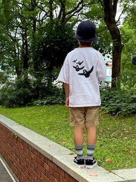 「STANCE（スタンス）のアイテム」を使った、HARUさん（キッズ・120cm）の夏コーディネート