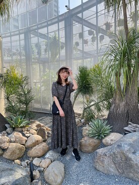 「NIKE（ナイキ）の【WEB限定】NIKE/ナイキ ヘリテージコアスモールアイテム2.0（ショルダーバッグ、ブラック系）」を使った、シュさん（レディース・156cm）の春コーディネート