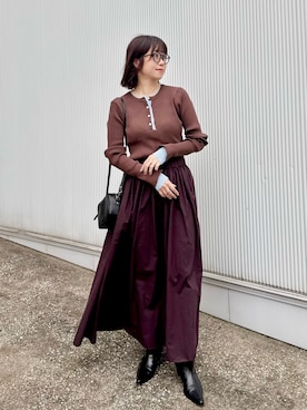 「LE TALON（ルタロン）のアイテム」を使った、uyuさん（レディース・161cm）の秋コーディネート