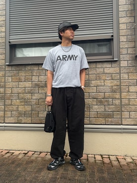 「PRADA（プラダ）のアイテム」を使った、jyunichiさん（メンズ・177cm）の夏コーディネート