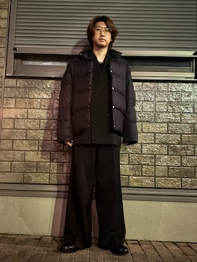 「COMOLI（コモリ）のアイテム」を使った、jyunichiさん（メンズ・177cm）の冬コーディネート