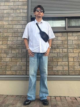「アイテム（トップス）」を使った、jyunichiさん（メンズ・177cm）の夏コーディネート