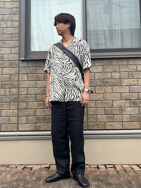 「COMOLI（コモリ）のアイテム」を使った、jyunichiさん（メンズ・177cm）の夏コーディネート