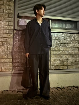 「COMOLI（コモリ）のアイテム」を使った、jyunichiさん（メンズ・177cm）の秋コーディネート