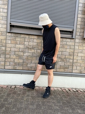 「EN ROUTE（アンルート）のアイテム（トップス）」を使った、jyunichiさん（メンズ・177cm）の夏コーディネート