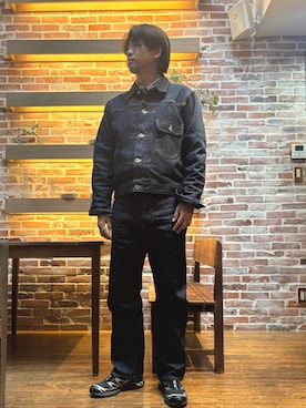 「アイテム（デニムパンツ）」を使った、jyunichiさん（メンズ・177cm・30代）の秋コーディネート