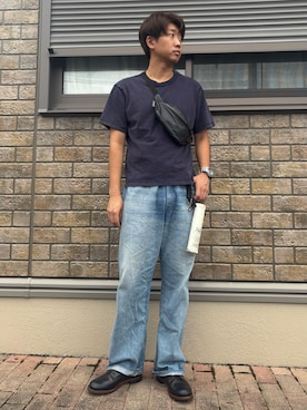 「アイテム（ボディバッグ/ウエストポーチ）」を使った、jyunichiさん（メンズ・177cm・30代）の夏コーディネート