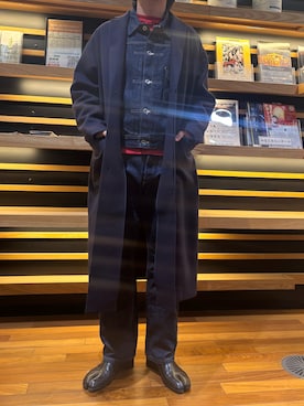 「Lee（リー）のアイテム（パンツ）」を使った、jyunichiさん（メンズ・177cm）の冬コーディネート