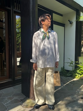 「COMOLI（コモリ）のアイテム」を使った、jyunichiさん（メンズ・177cm）の春コーディネート