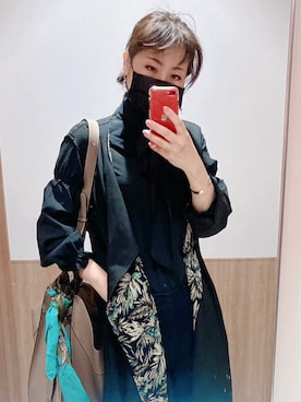 「ボウタイ」｜「アイテム（アクセサリー）」を使った、Jolieさん（レディース・160cm）の春コーディネート