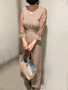 「RANDA（ランダ）のアイテム（オールインワン・サロペット）」を使った、Jolieさん（レディース・160cm）の秋コーディネート