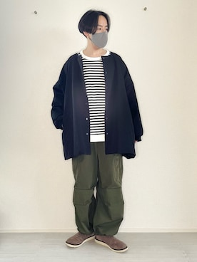 「antiqua（アンティカ）のアイテム（MA-1）」を使った、Takmiさん（メンズ・172cm）の秋コーディネート